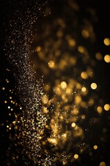 abstract gold glitter lights defocused background