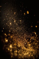 Fototapeta na wymiar abstract gold glitter lights defocused background