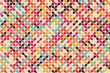 Obraz premium pattern with geometric elements, retro tones, abstract background, vector pattern for design illustration