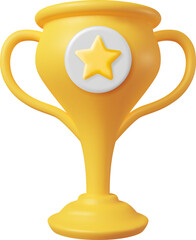 3D Golden Champion Trophy