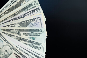 Portrait of US president Ulysses Simpson Grant on 50 dollars banknote closeup macro fragment. United states fifty dollars money bill