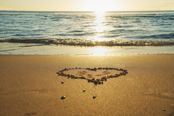  Heart on beach. From the beach holiday with love.