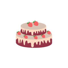 Ilustrasi Kue Ulang Tahun Untuk Elemen Desain Vektor