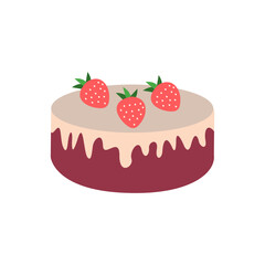 Ilustrasi Kue Ulang Tahun Untuk Elemen Desain Vektor