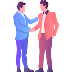 Fototapeta premium Businessman shake hand vector welcome, hiring icon