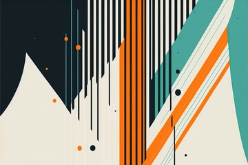 Illustrative vector graphics of a geometric abstract. generative ai