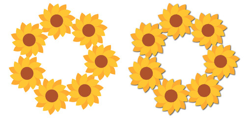 Flower wreath vector