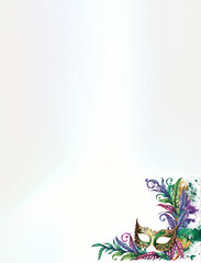 Carnival banner letter party invitation, Carnevale, mardi gras, copy space, Generative AI