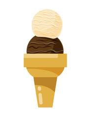 ice cream cone isolate element