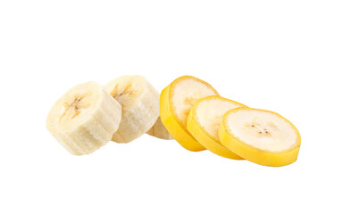 slice banana on transparent png