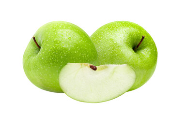 Perfect Fresh Green Apple on transparent png