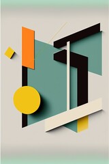 Minimalist modern geometric abstract. generative ai