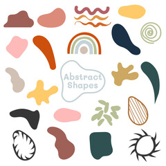 Organic Abstract Shapes. Abstract Shape Set. Organic Boho Organic Abstract Shapes Set. Shapes. Organic Abstract Shapes Isolated on White Background. Vector illustration. All in a single layer.