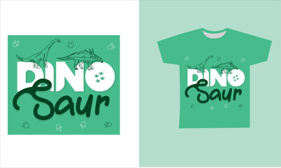 dinosaur skeleton t-shirt desing. vector illustration. Printable t-shirt design for dinosaur © Melek