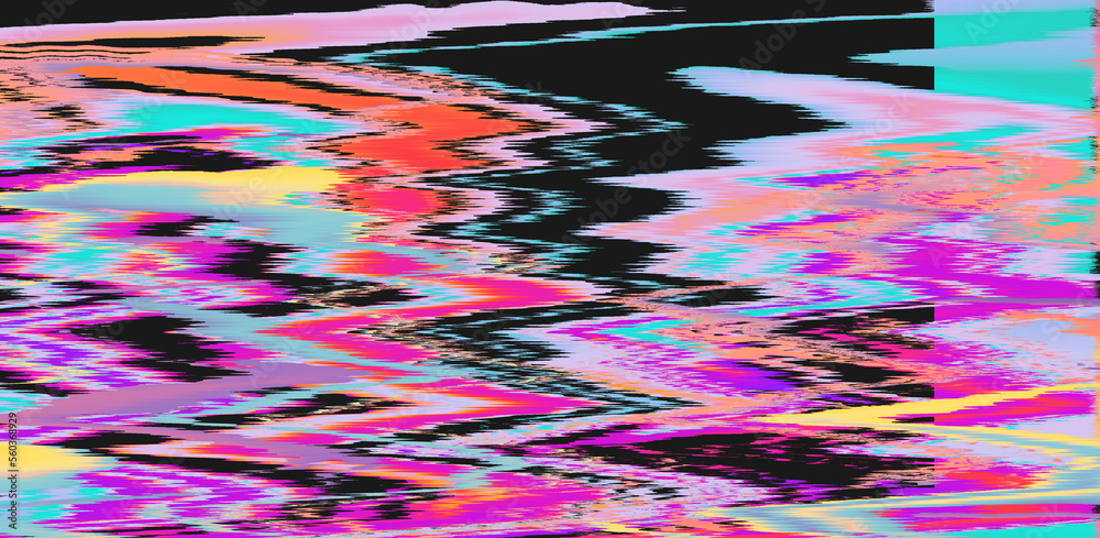 Aufkleber Abstract background with digital pixel noise. Concept of a computer glitched screen.