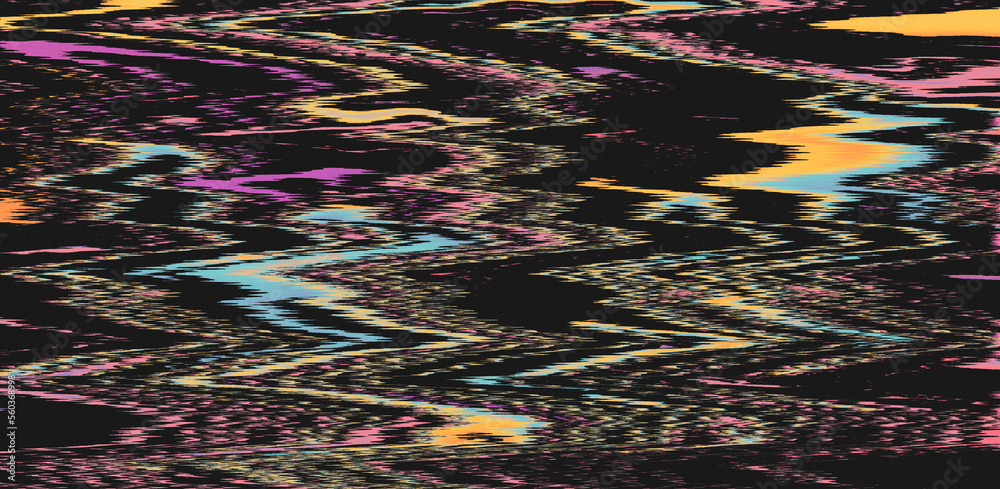 Poster Abstract glitched background with digital noise artifacts. Screen showing video tape with damage.