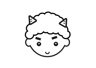 鬼の塗り絵