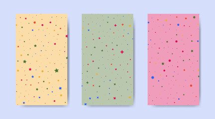 Abstract colorful seamless pattern with paint marks, traces, smudges, scribble background collection