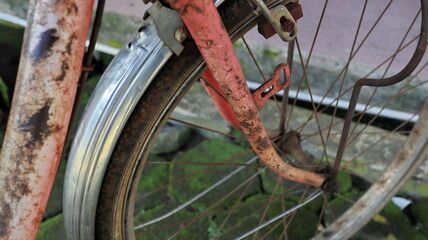 Spokes Bike, Rusty bicycle wheel