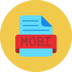 Mobi Multicolor Circle Flat Icon