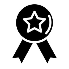 award ribbon glyph 