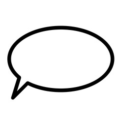 speech bubble line icon