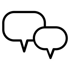 speech bubble line icon