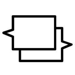 Fototapeta premium speech bubble line icon