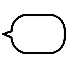 speech bubble line icon