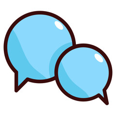 speech bubble color outline icon