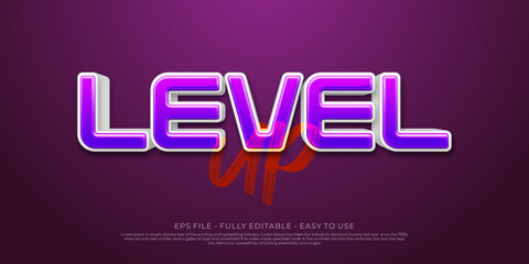 3d text level with font style effect template