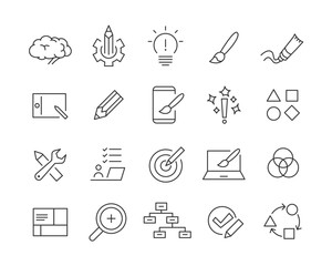 Design Icons - Vector Line. Editable Stroke.