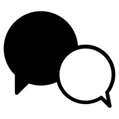 speech bubble glyph icon