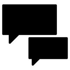 speech bubble glyph icon