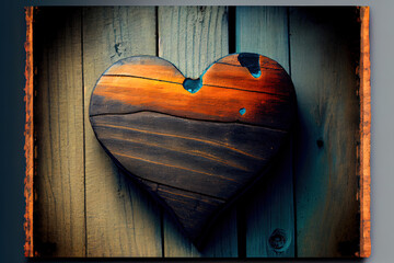 Amazing Heart shape on wood