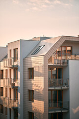 EU Modern European complex of apartment buildings. And outdoor facilities.