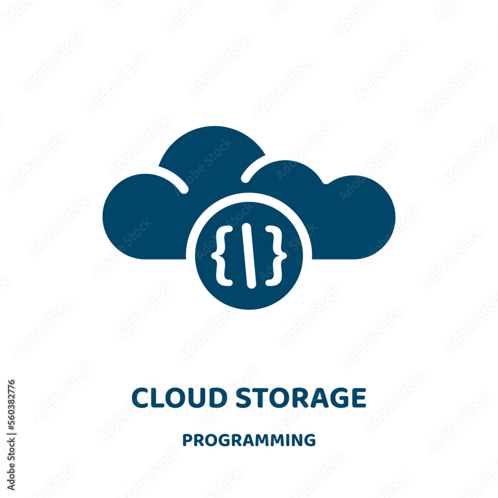 Aufkleber cloud storage vector icon from programming collection. data filled flat symbol for mobile concept an