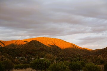 sunset over the mountains