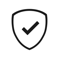 Shield and check mark icon. Protection concept. Illustration