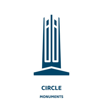 circle vector icon from monuments collection. castle filled flat symbol for mobile concept and web design. Black city glyph icon. Isolated sign, logo illustration. Vector graphics.