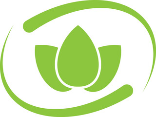 Drei Blätter, Pflanze, Gärtner, Wellness und Heilpraktiker Logo