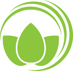Drei Blätter, Pflanze, Wellness, Heilpraktiker, Logo