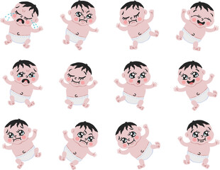 いろんな表情の赤ちゃんセット