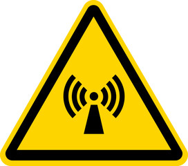 Non-ionizing radiation sign on isolated background. Vector illustration.