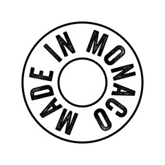 Made in Monaco text emblem stamp, concept background