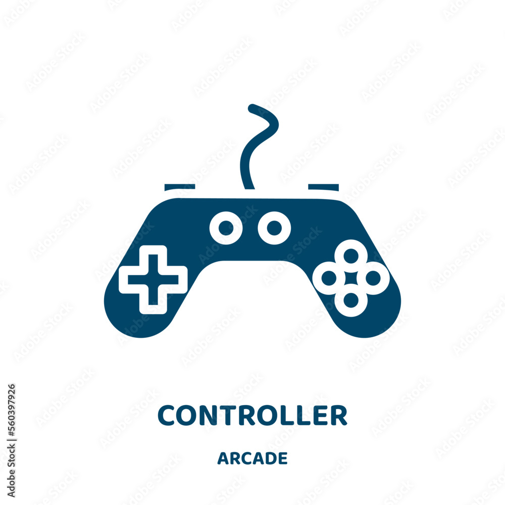 Poster controller vector icon from arcade collection. computer filled flat symbol for mobile concept and we