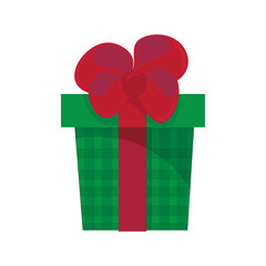 A gift box icon, a checkered green present box with a red ribbon