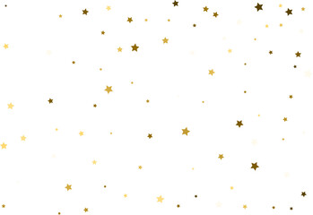 Random falling gold stars.