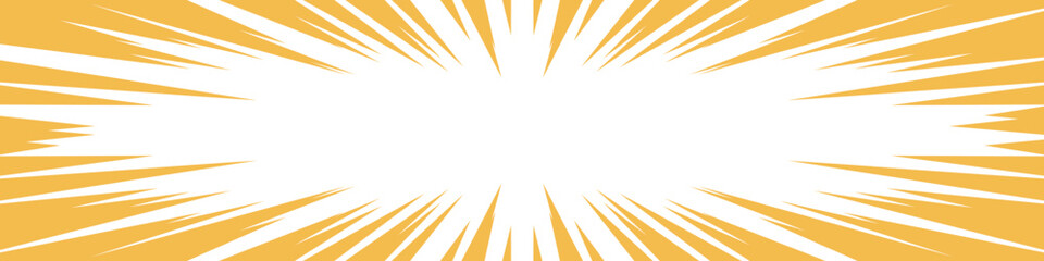 カラーの漫画風集中線の素材