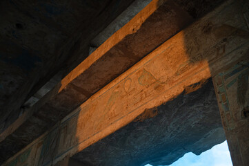 Hieroglyphs of Karnak temple from Egypt
